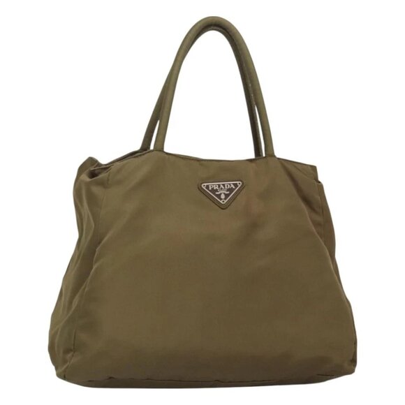 PRADA Hand Bag Nylon Khaki Auth 127819 - Picture 1 of 15